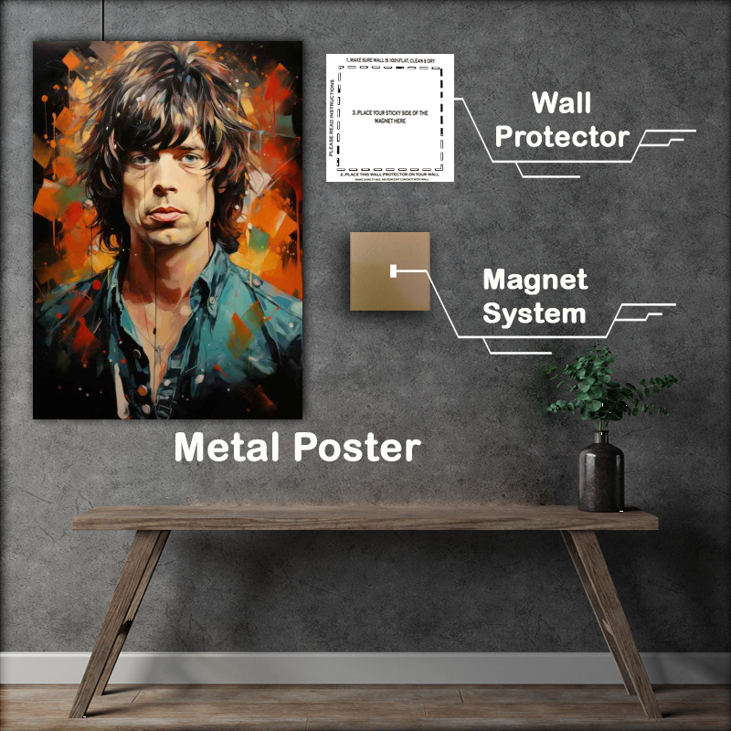 Buy Metal Poster : (Mick Jagger Very colourful)
