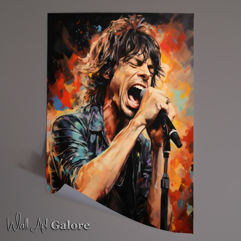 Buy Unframed Poster : (Mick Jagger Very colourful splash of art)