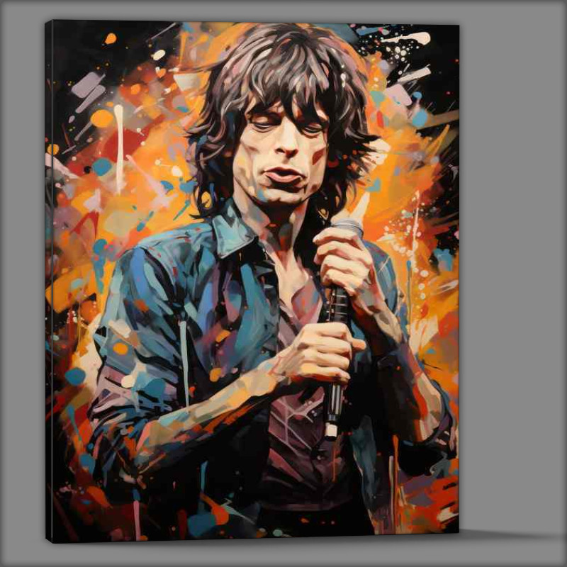Buy Canvas : (Mick Jagger Very colourful splash style)