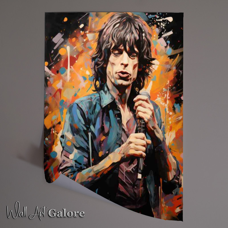 Buy Unframed Poster : (Mick Jagger Very colourful splash style)