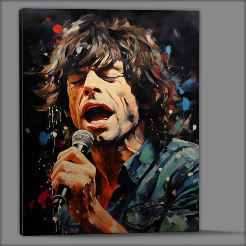 Buy Canvas : (Mick Jagger painting style)