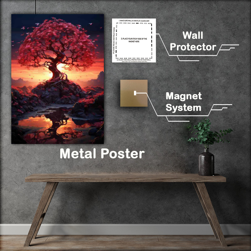 Buy Metal Poster : (Red Roots Of Life)
