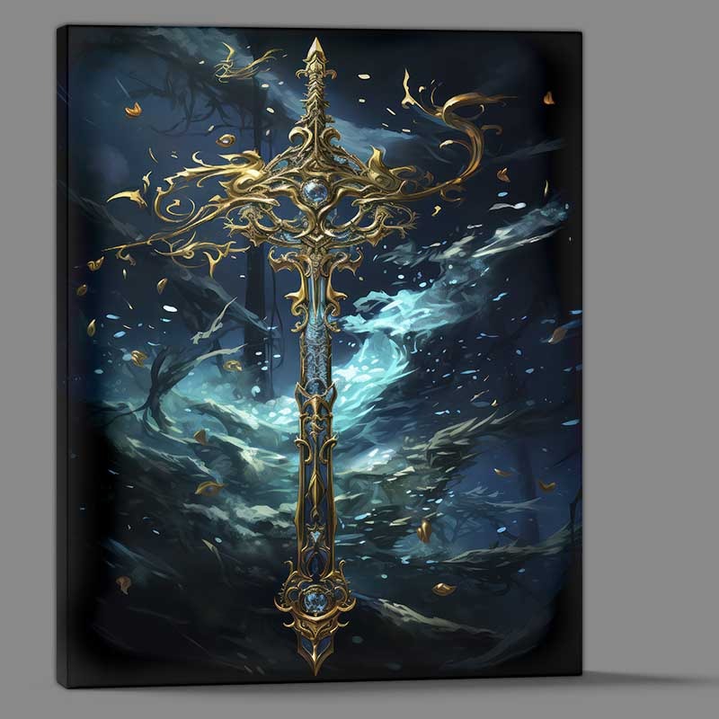 Buy Canvas : (Fan art anime picture of a sword in the water)