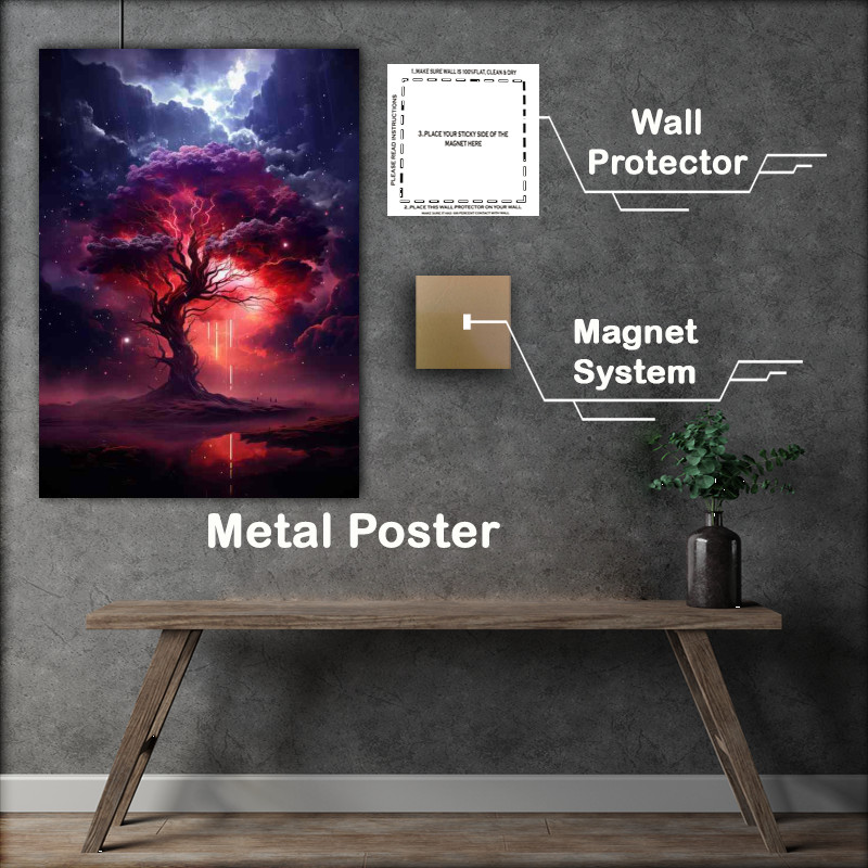 Buy Metal Poster : (The Tree In night)