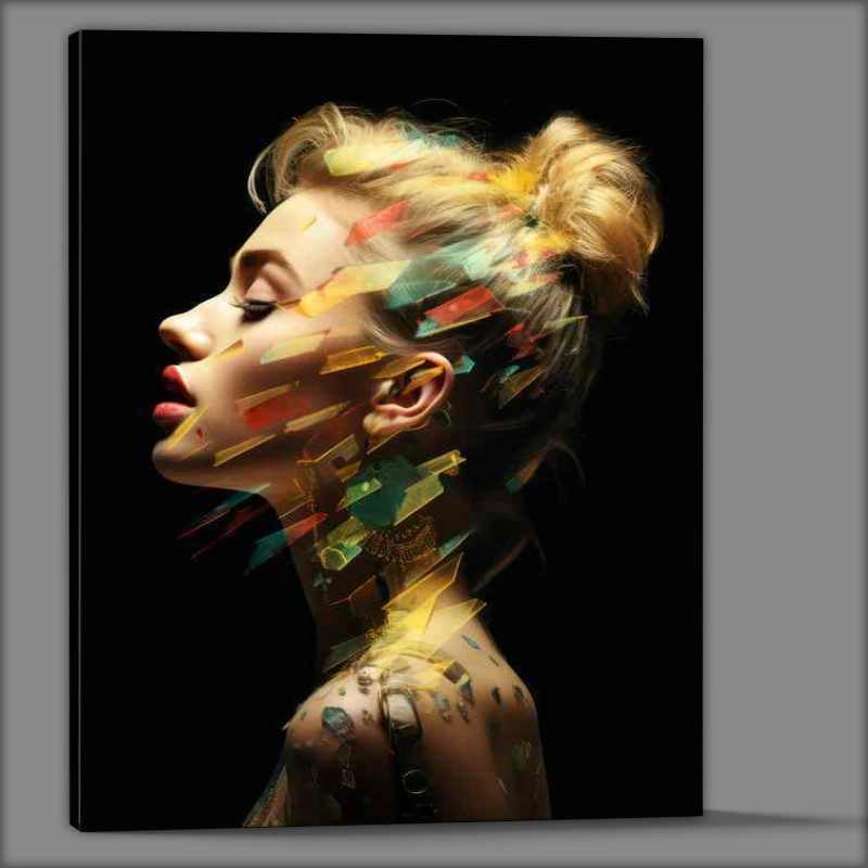 Buy Canvas : (Miley Cyrus double exposure)