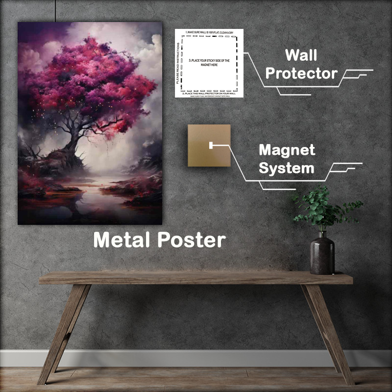 Buy Metal Poster : (Tree In Purple Silence)