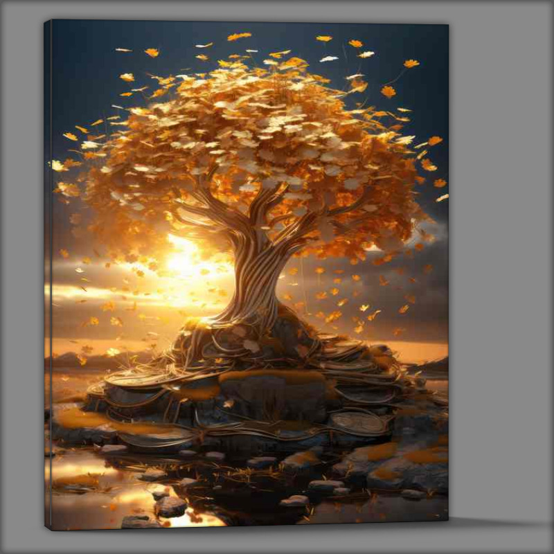 Buy Canvas : (Tree of golden Coins)