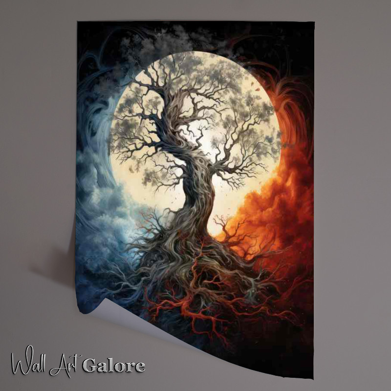 Buy Unframed Poster : (Ying and Yang Tree Wisdom)