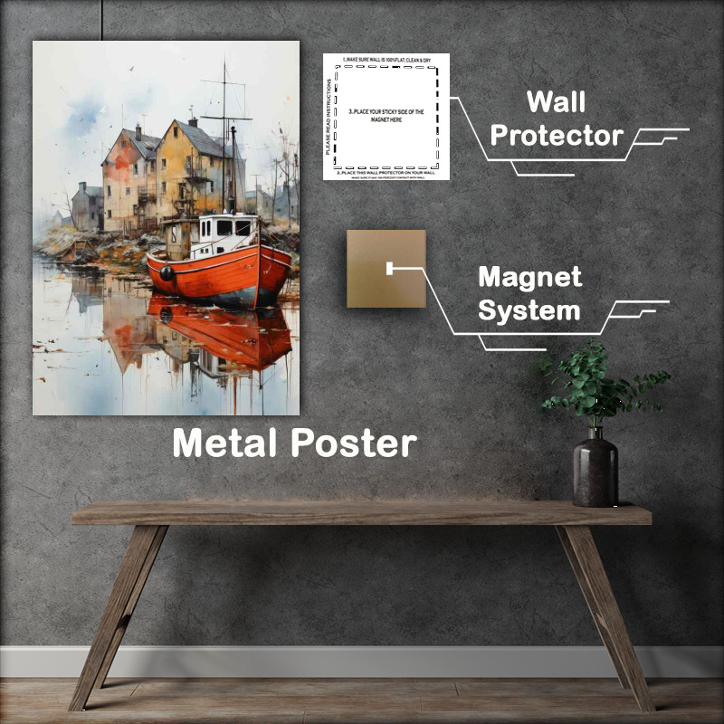 Buy Metal Poster : (A Splash of Charm at The Marina)