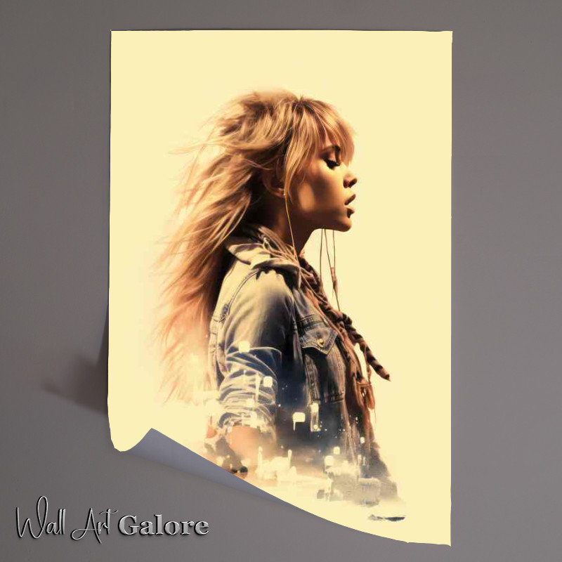 Buy Unframed Poster : (Miley Cyrus double exposure style art)