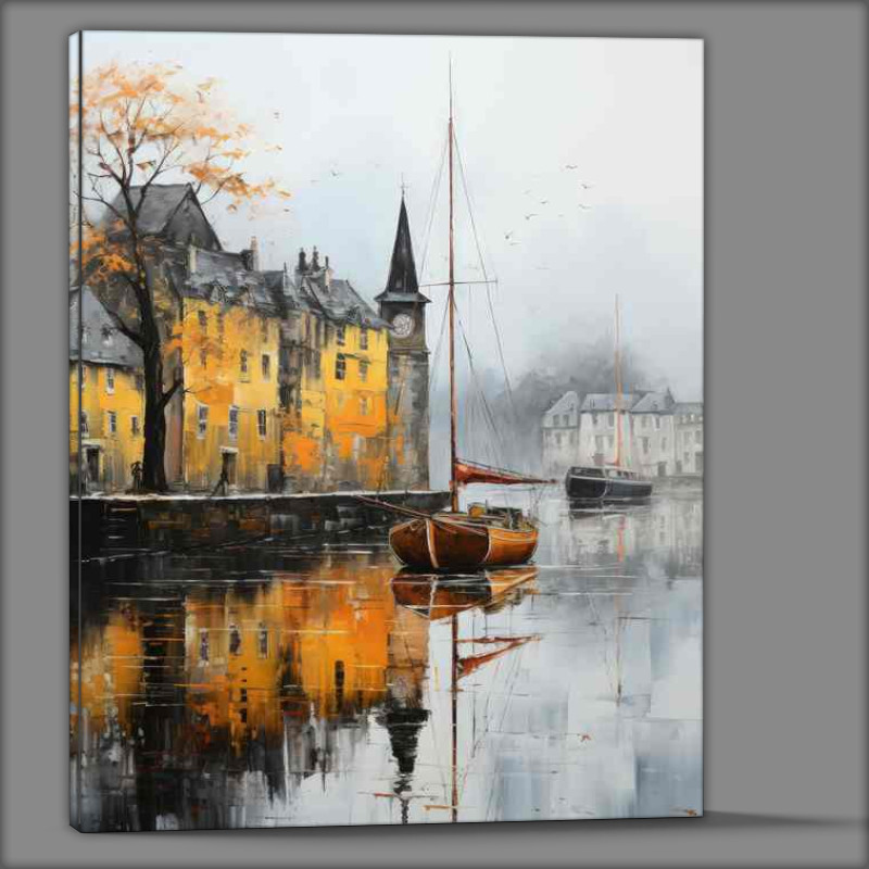 Buy Canvas : (Harbour Reflections of Life)