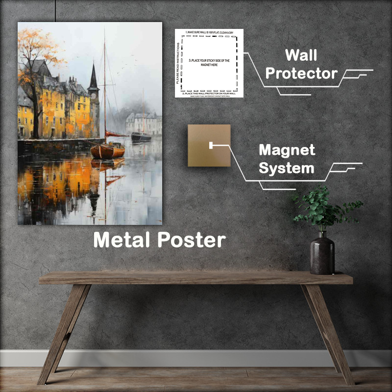 Buy Metal Poster : (Harbour Reflections of Life)