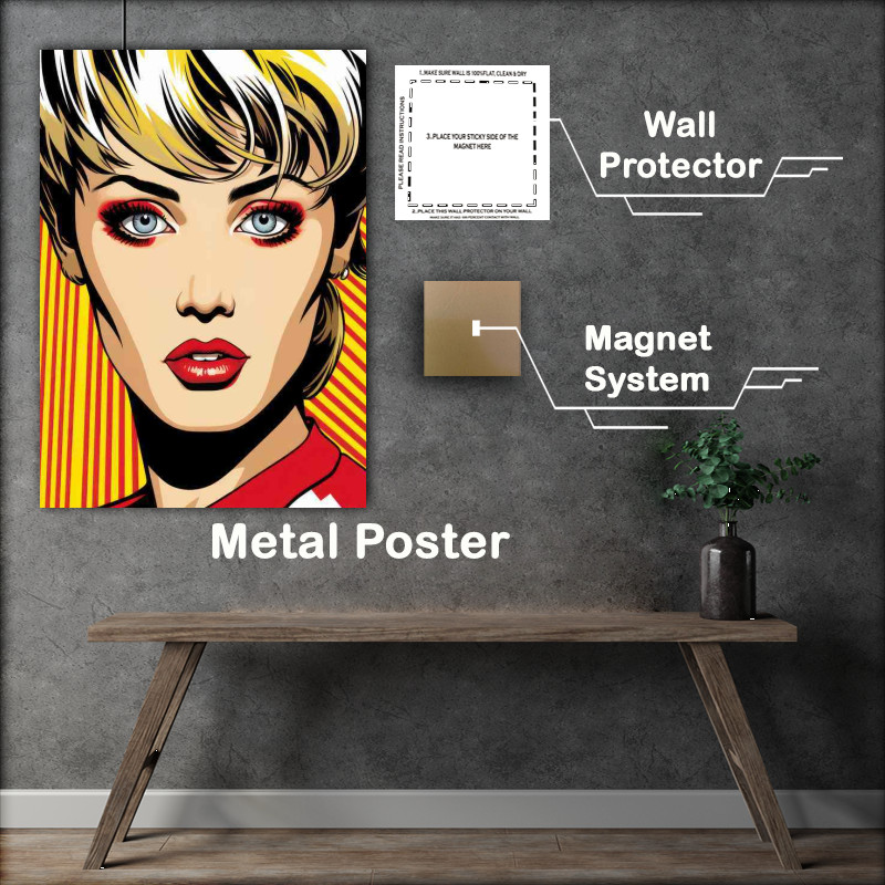 Buy Metal Poster : (Miley Cyrus pop art)