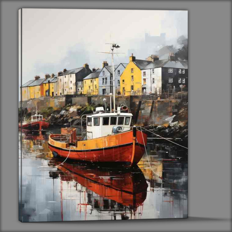 Buy Canvas : (Moored in the Harbor)
