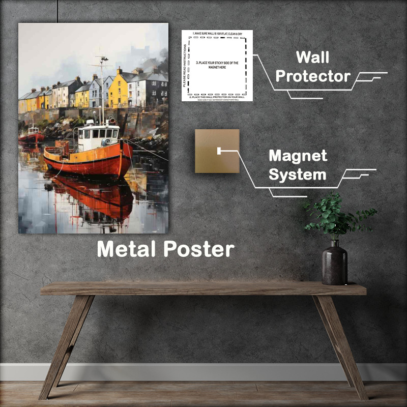 Buy Metal Poster : (Moored in the Harbor)