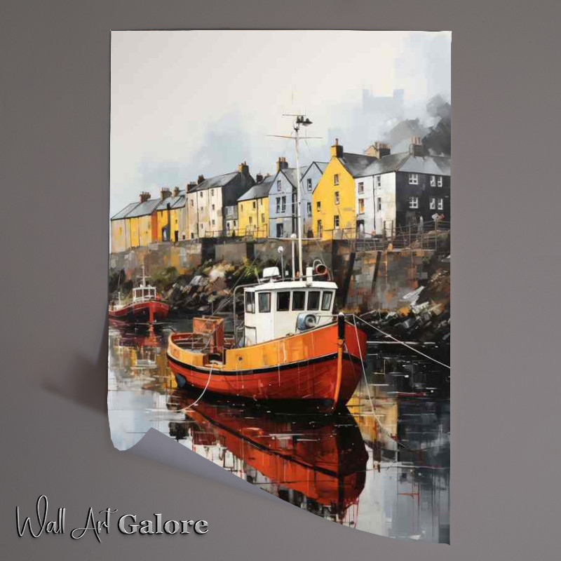 Buy Unframed Poster : (Moored in the Harbor)