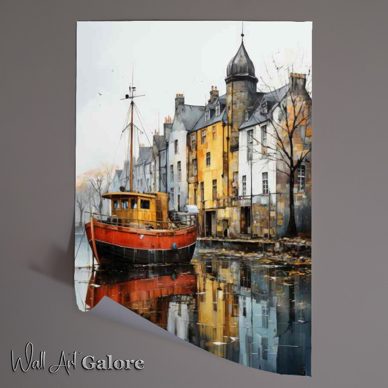 Buy Unframed Poster : (Small Boat Leaving A New Journey Begins)