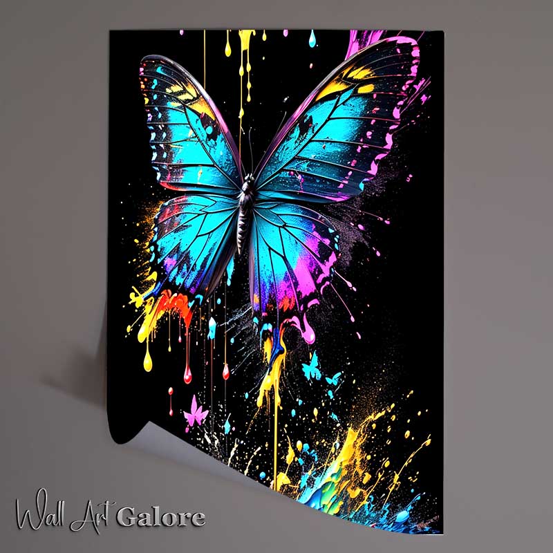Buy Unframed Poster : (colourful butterfly splash art Dancing With Colour)
