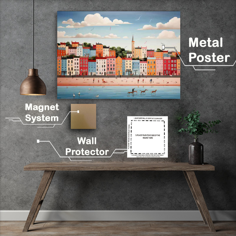 Buy Metal Poster : (A Day At The Seaside)