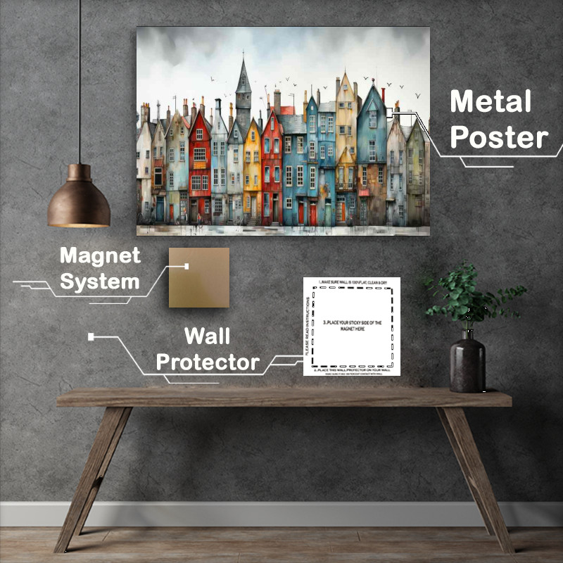 Buy Metal Poster : (Barmy Seaside Buildings)