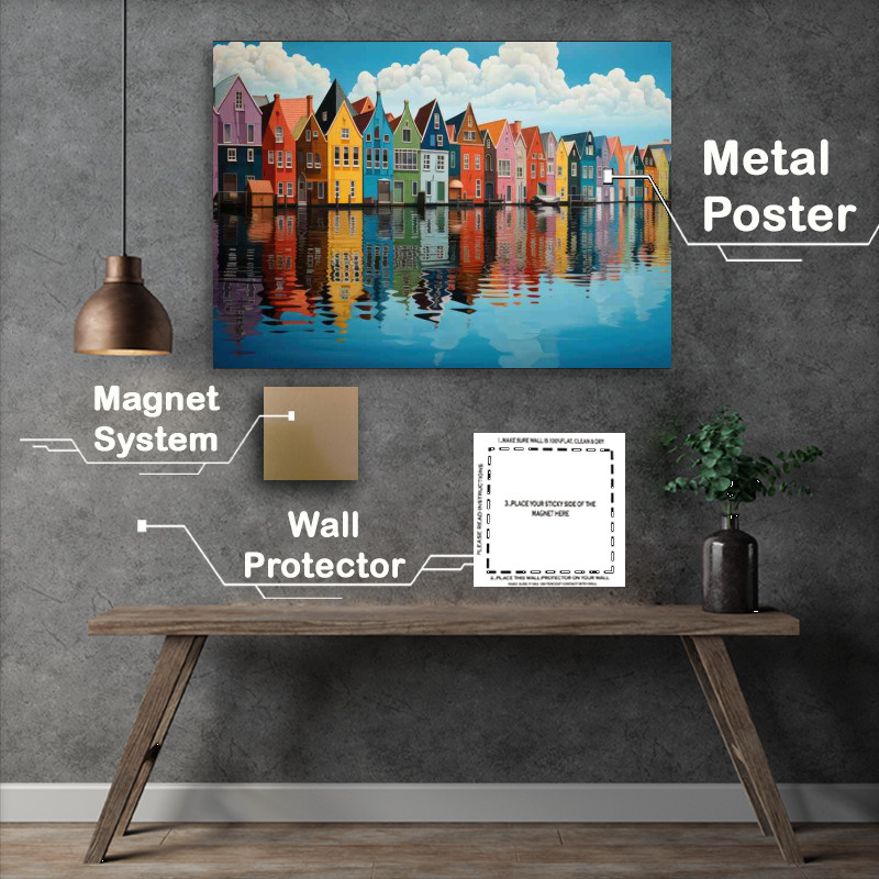 Buy Metal Poster : (Charming Lakeside Abodes)