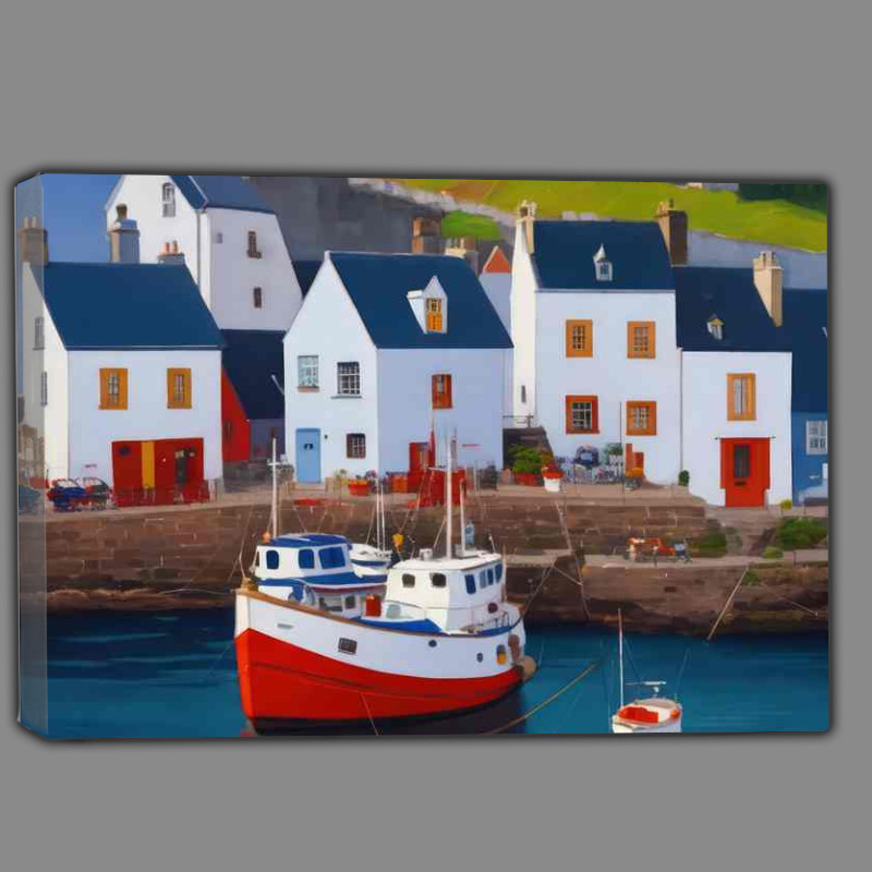 Buy Canvas : (Charming Waterfront Village)
