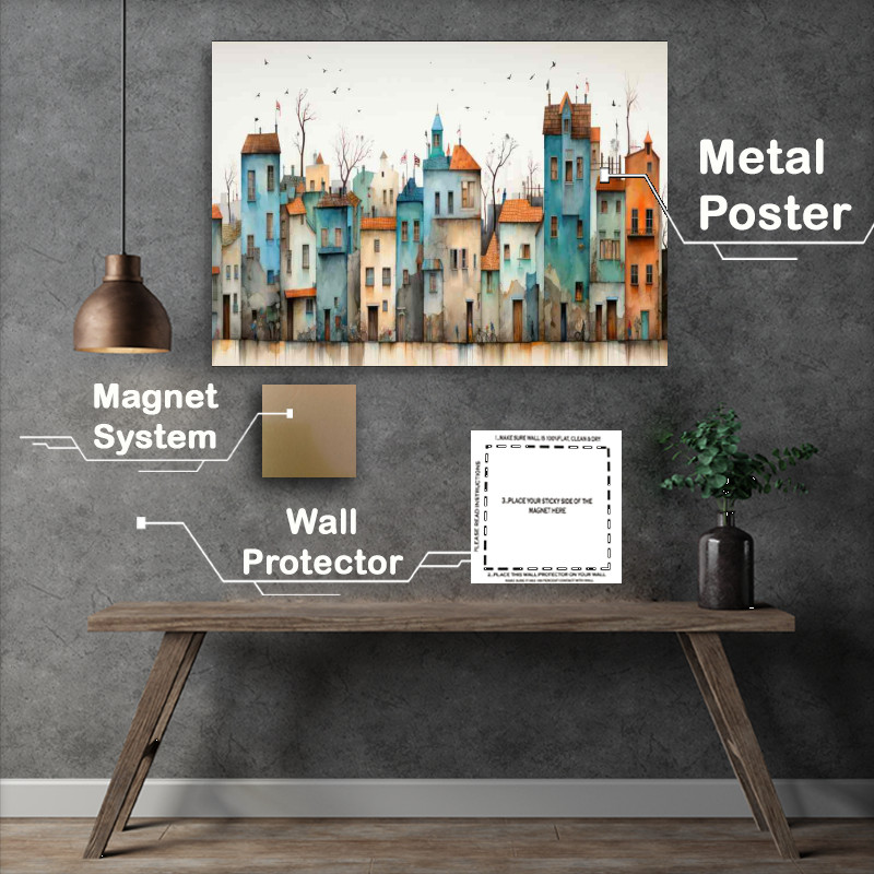 Buy Metal Poster : (Houses on the Street)