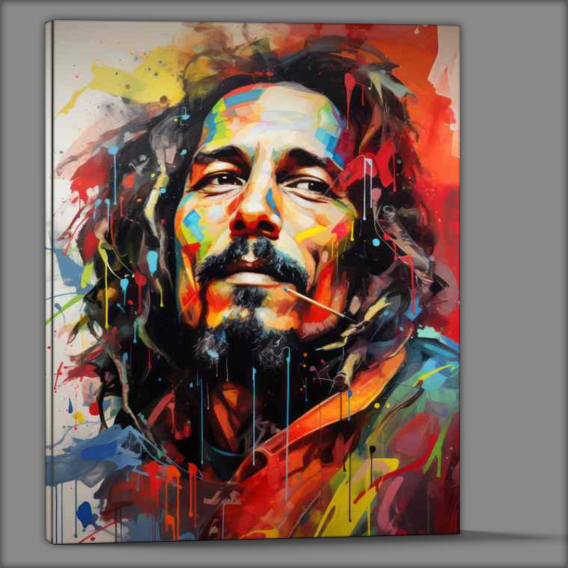 Buy Canvas : (Rasta with love Bob Marley)