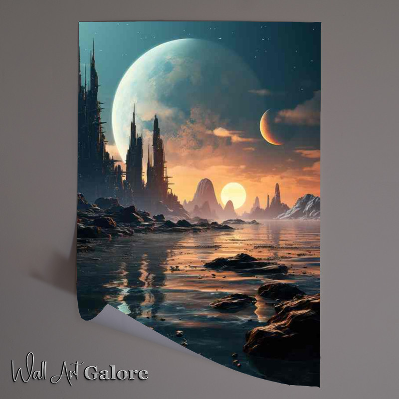 Buy Unframed Poster : (Abstract Galactic Art Modern Space)