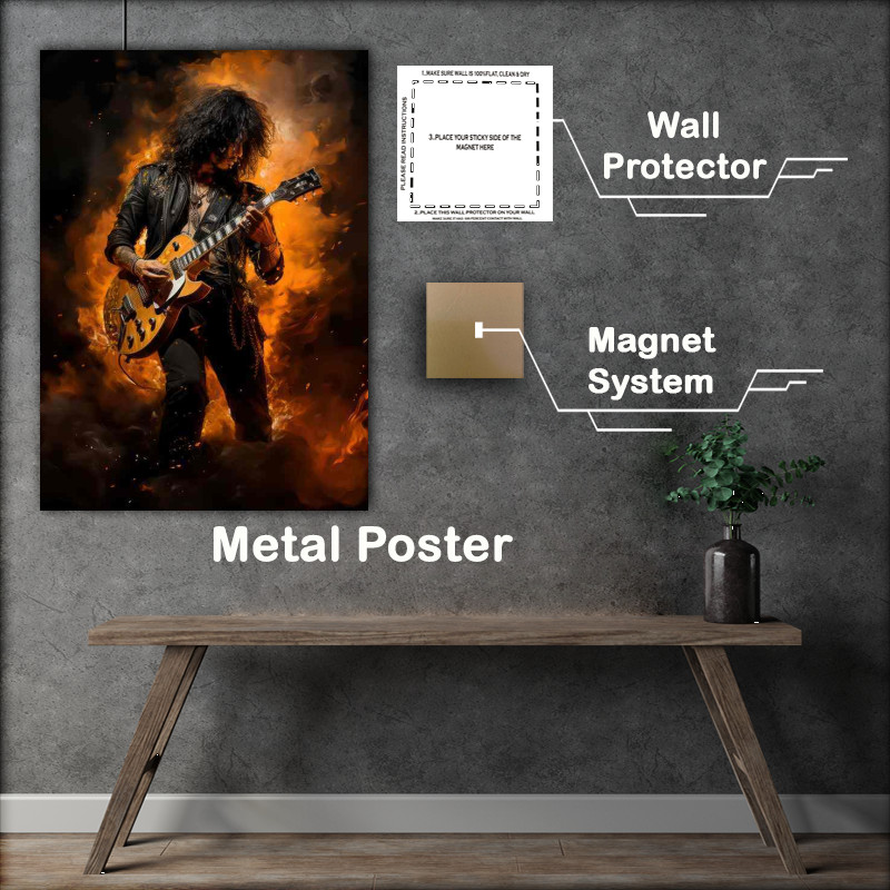 Buy Metal Poster : (Slash rocking his gutiar)