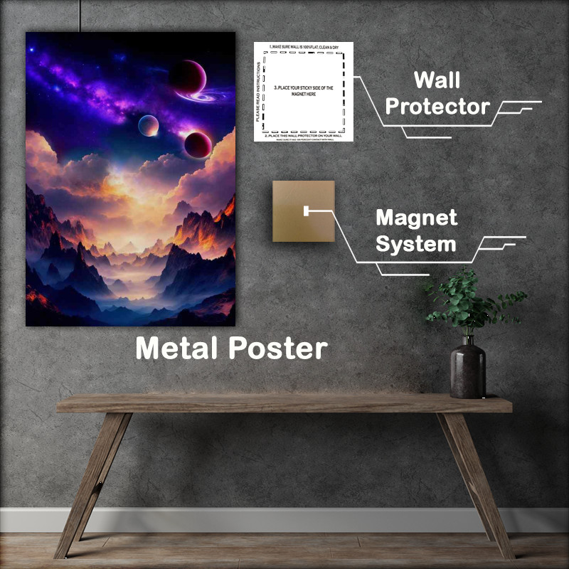 Buy Metal Poster : (Celestial Symphonies Experience in space)