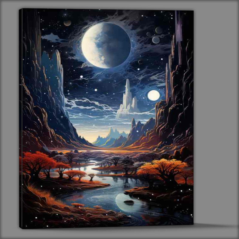 Buy Canvas : (Enchanting Celestial Bodies Artistic Cosmos)