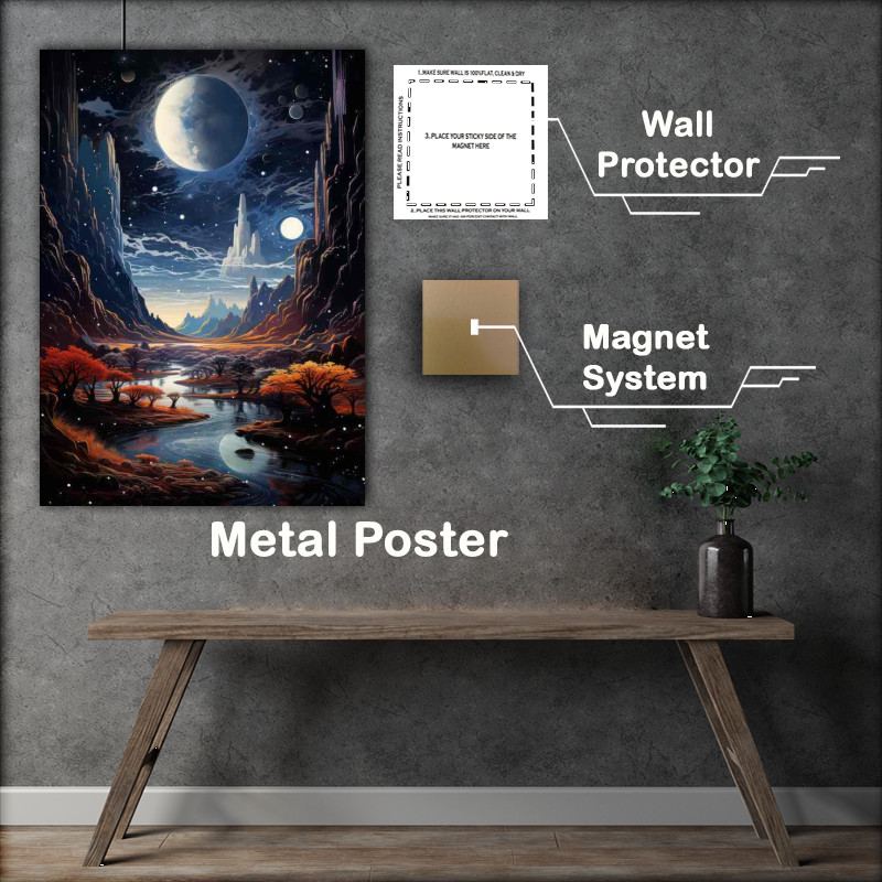 Buy Metal Poster : (Enchanting Celestial Bodies Artistic Cosmos)