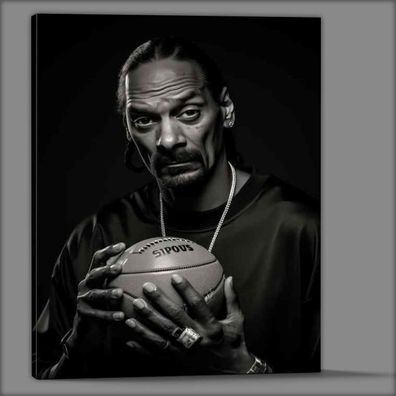 Buy Canvas : (Snoop dogg with Basketball while holding his fingers)