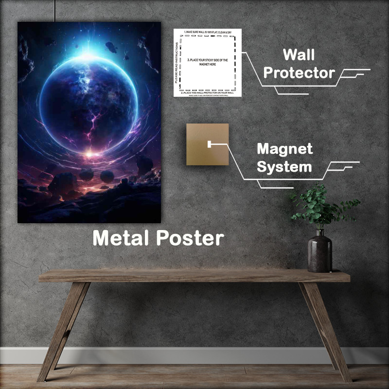Buy Metal Poster : (Fantasy Galaxy Imaginative Interstellar Design)