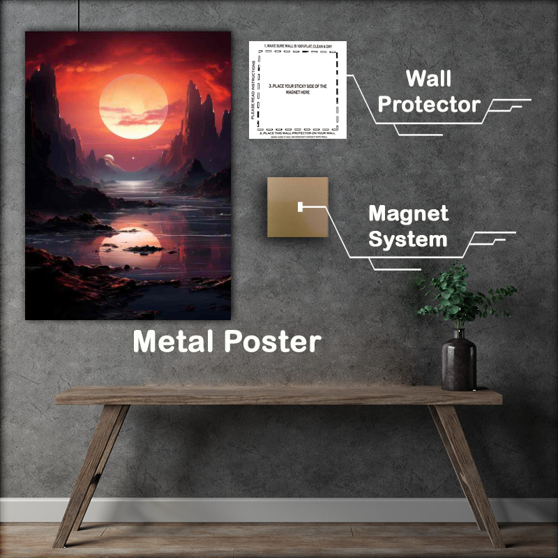Buy Metal Poster : (Futuristic Space Exploration Innovative Cosmos)