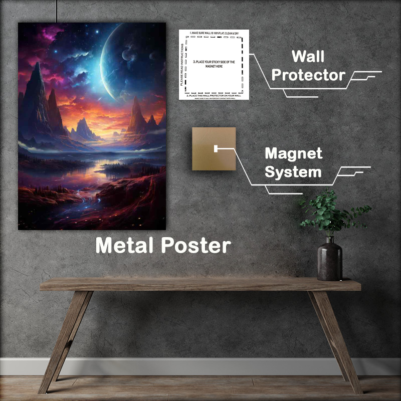 Buy Metal Poster : (Galactic Journey Inspirational Space Exploration Art)