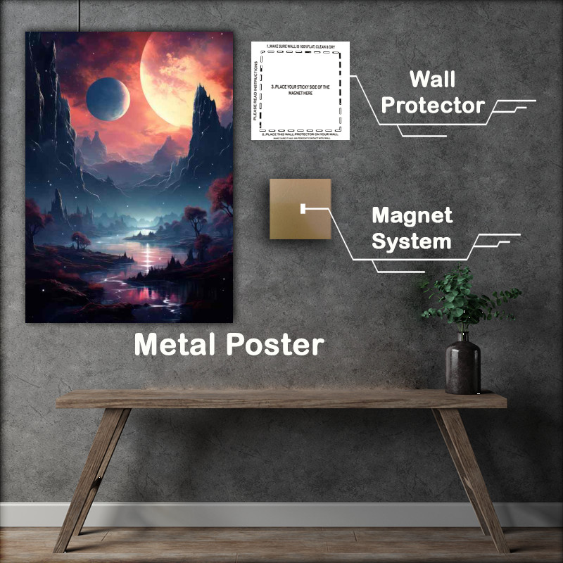 Buy Metal Poster : (Imaginative Cosmic Designs Artistic Space)