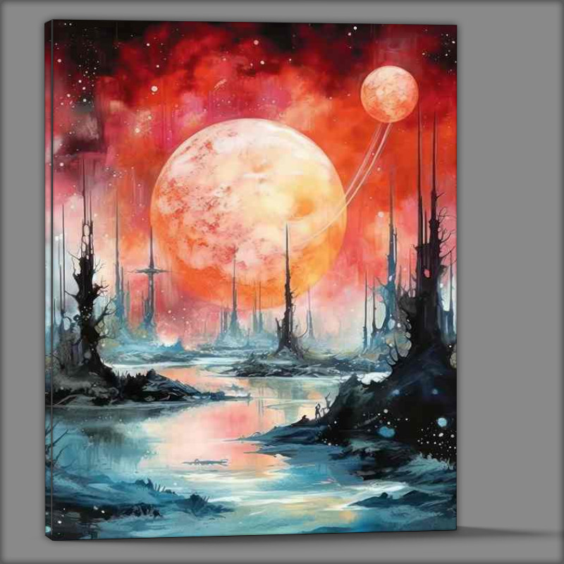 Buy Canvas : (Mesmerizing Interstellar Illustration Artistic Galaxy)