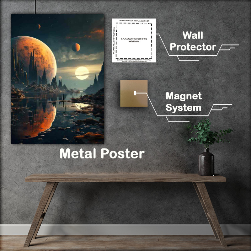 Buy Metal Poster : (Otherworldly Cosmos Surreal Space)