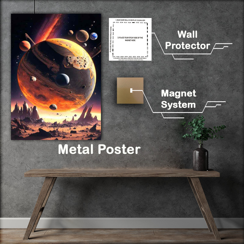 Buy Metal Poster : (Solar Planets Fantasy Space)