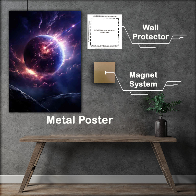 Buy Metal Poster : (Visionary Cosmos Unique Space Illustration)