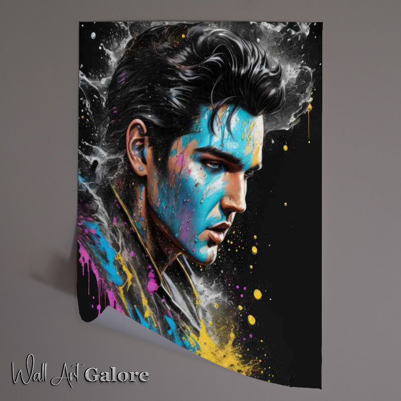 Buy Unframed Poster : (Splash art Elvis Presley)