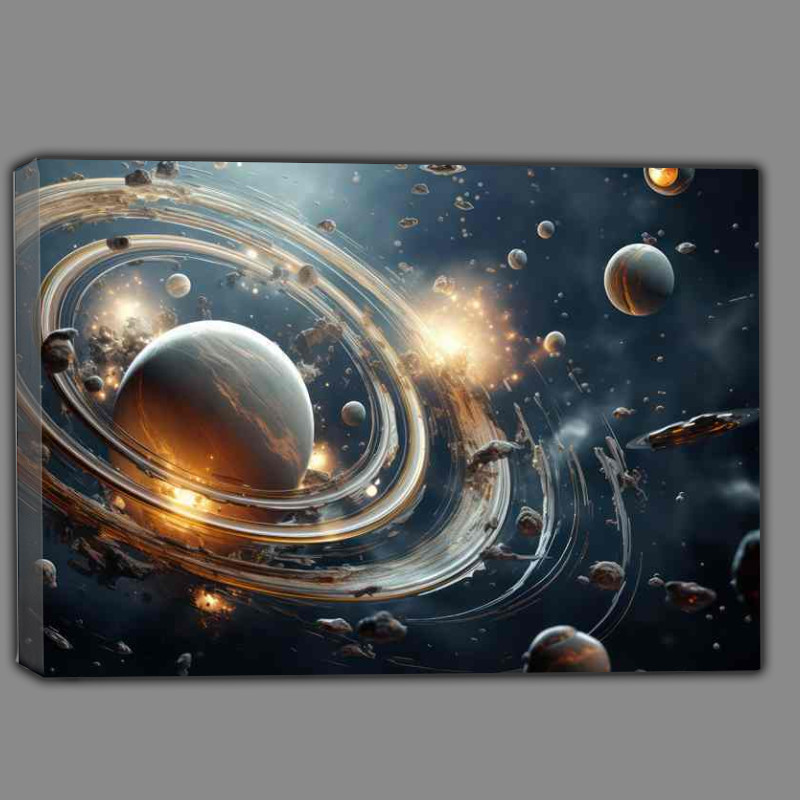 Buy Canvas : (Abstract Astro Art Creative Saturn Space)