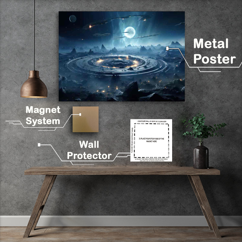Buy Metal Poster : (Futuristic Universe Designs Innovative Interstellar)