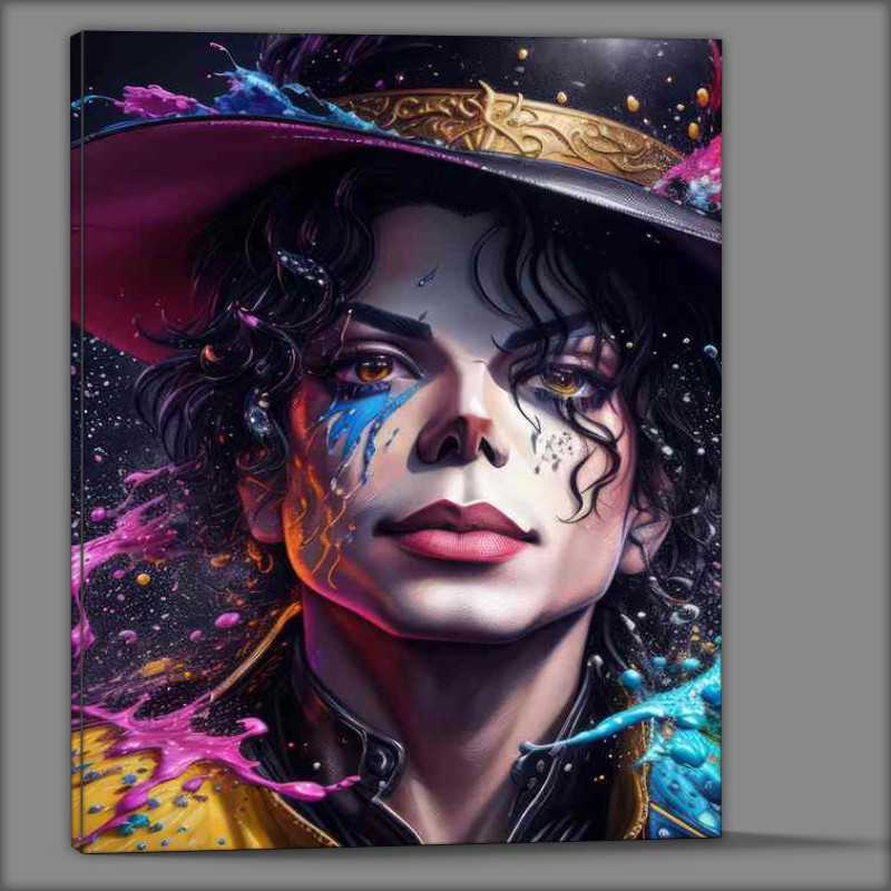 Buy Canvas : (Splash art of Michael Jackson)