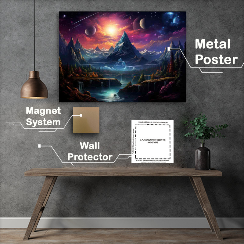 Buy Metal Poster : (Majestic Interstellar Art Elegant Galaxy)