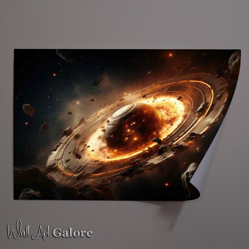 Buy Unframed Poster : (Majestic Saturn In Stunning Space)