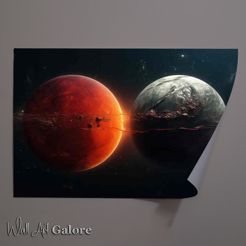 Buy Unframed Poster : (Space Rocket planets Saturn Planets Venus And Mars)