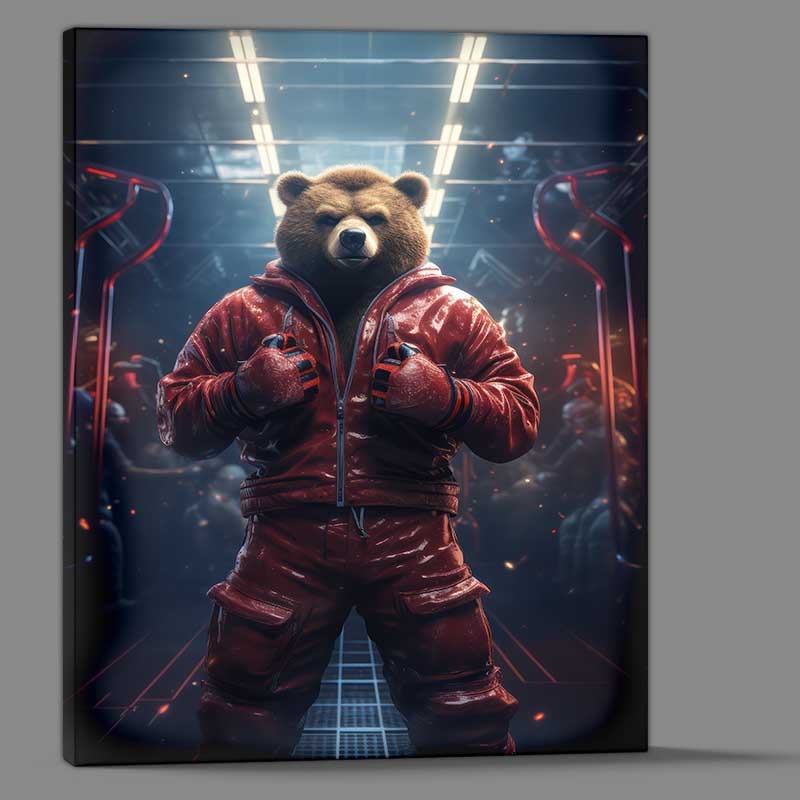 Buy Canvas : (Barney The Bear In The Middle Of The Cage)